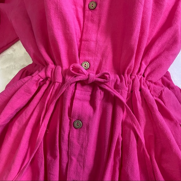 ❤️Linen Maxi Duster/Dress long button up/down Flowy XL/1x 14,16,18,20 Blue - Picture 2 of 7